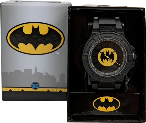 Miniatura 4 de Accutime DC Comics Batman Classic Symbol Watch Face con correa de metal negro, Negro -, Classic