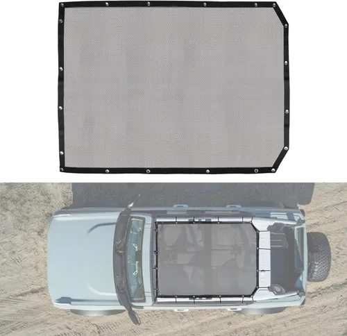 Miniatura 10 de Parasol para accesorios Ford Bronco 2021 2022 2023 2024 2025 2 puertas, parasol de malla frontal Bimini cubierta superior para Bronco de 2 puertas