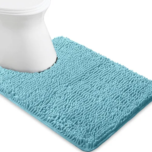 Miniatura 101 de Yeaban Alfombra de pasillo de baño de 24 x 72 pulgadas, antideslizante, alfombra de baño larga de felpilla gruesa, absorbente y lavable, alfombra