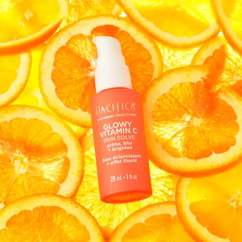 Miniatura 6 de Pacifica Glowy Vitamin C Skin Solve Primer – Suero facial iluminador con vitamina C, ciruela Kakadu y escualano, hidrata y alumbra, vegano y libre
