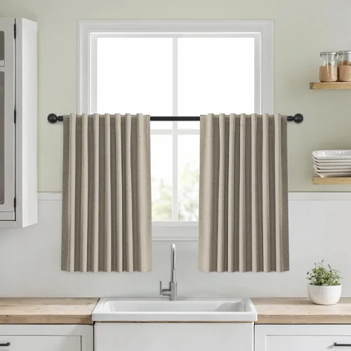 Miniatura 50 de Cortinas opacas de 54 pulgadas de largo para dormitorio, sala de estar, cortinas beige con aislamiento térmico, oscurecimiento de la habitación