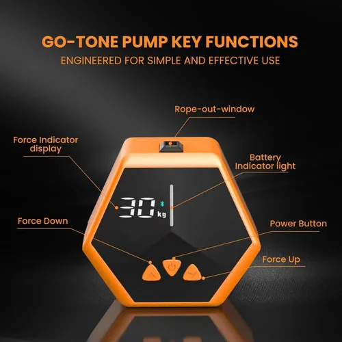 Miniatura 2 de Rayofi Go-Tone - Máquina de gimnasio portátil, pantalla LCD inteligente, 1.5 lbs, resistencia ajustable de 3 a 66.1 lbs, recargable por USB-C