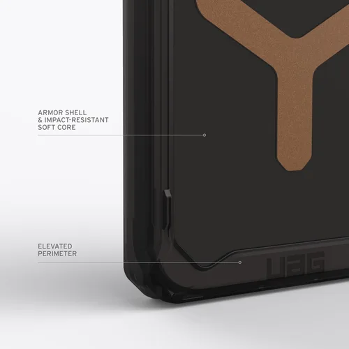 Miniatura 3 de URBAN ARMOR GEAR UAG - Funda compatible con iPhone 15 Pro de 6.1 pulgadas, color negro/bronce con imán integrado compatible con carga MagSafe