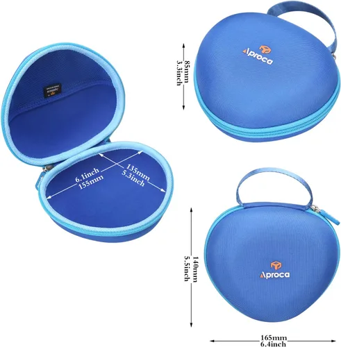Miniatura 6 de Aproca Funda compatible con auriculares Bluetooth iClever BTH12 / HS19 / BTH26 para niños, bolsa de auriculares de almacenamiento portátil para Azul