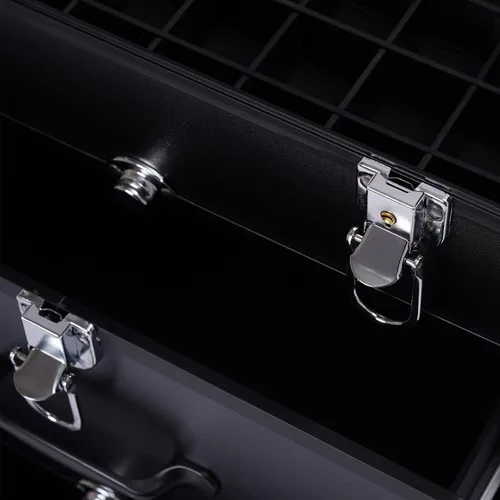 Miniatura 3 de Estuche de maquillaje profesional con cajones, carrito grande para cosméticos con cerraduras, estuche organizador de cosméticos para maquillaje