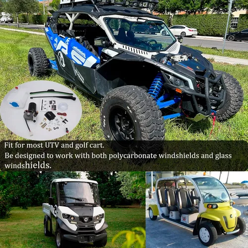 Miniatura 2 de Kit de limpiaparabrisas eléctrico UTV, kit de motor de limpiaparabrisas universal, kit de limpiaparabrisas eléctrico de 12 V para UTV, kit