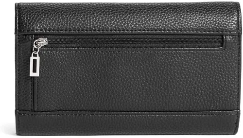 Miniatura 2 de GUESS Bolso de embrague con solapa en relieve con logotipo, Negro