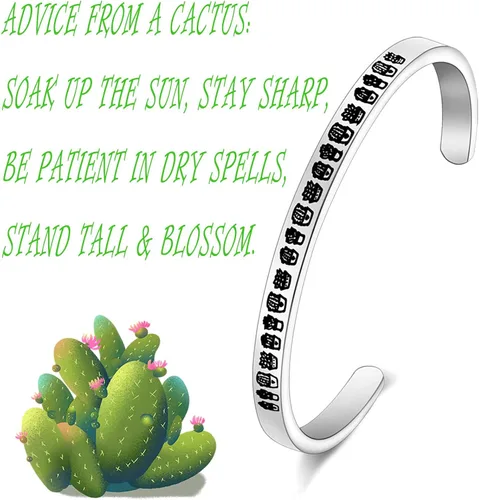 Miniatura 7 de Bobauna - Pulsera de cactus con plantas tropicales suculentas