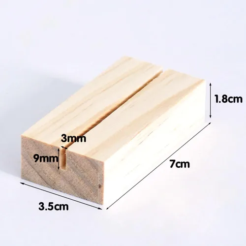 Miniatura 3 de 18 piezas de madera para tarjetas, soporte para tarjetas de mesa, soporte para fotos, soporte acrílico para ceremonia, cumpleaños, boda, fiesta