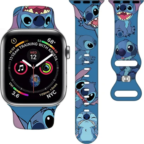 Miniatura 11 de Correa de silicona de dibujos animados compatible con Apple Watch de 1.496/1.575/1.614/1.654/1.732 pulgadas, bonitas correas de repuesto para Apple