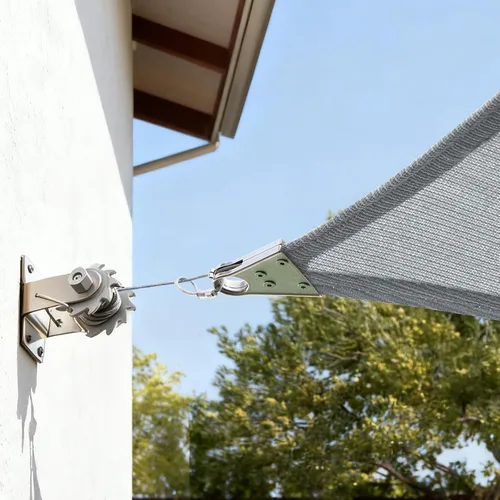 Miniatura 3 de ColourTree Estructura de toldo rectangular de 8 x 12 pies, color gris, súper duradero, resistente, esquinas reforzadas, bordes y tela permeable