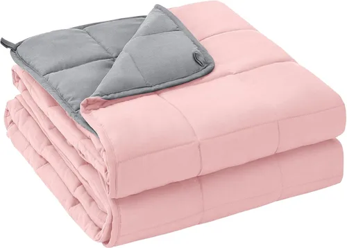 Miniatura 21 de yescool - Manta con peso, 7 libras, fresca, transpirable, con cuentas de cristal prémium, lavable a máquina, para dormir, 60-90 libras, 41 x 60 Gris