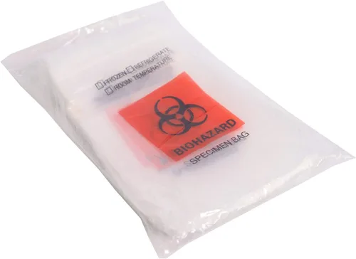 Miniatura 3 de Saris and Things SNT Biotech Biohazard - Bolsa de colección de muestras de laboratorio de 6 x 9 pulgadas, sellable con bolsillo exterior