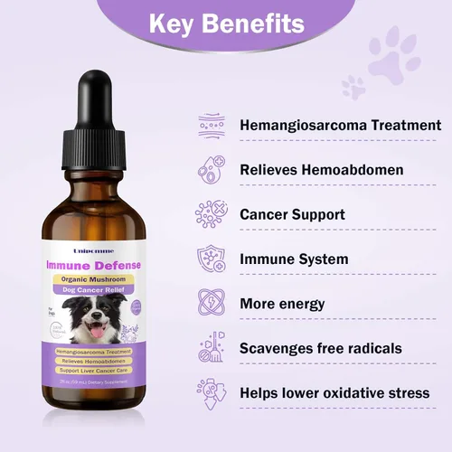 Miniatura 2 de Suplementos para el cáncer de perro – Pet Critical Guard – Defensa inmunológico, salud celular, antioxidantes con hongo cola de pavo – Suplemento