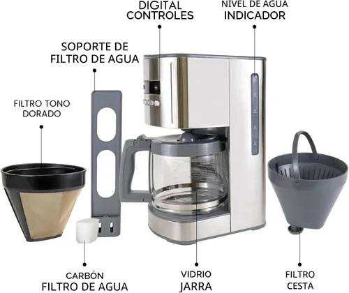 Miniatura 6 de Kenmore Cafetera de Goteo – Máquina de Café Programable con Jarra de Vidrio, Preparación Regular y Fuerte, Apagado Automático, Depósito de Agua