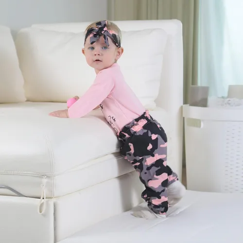 Miniatura 71 de Renotemy Conjunto de ropa para bebé recién nacida, mameluco con volantes, pantalones florales, lindo conjunto de ropa para bebé niña