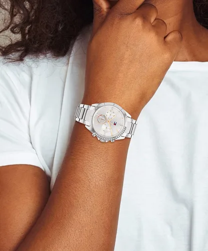 Miniatura 8 de Tommy Hilfiger Reloj deportivo para mujer – Reloj de pulsera multifunción de acero inoxidable – Resistente al agua hasta 5 ATM/164.0 ft – Reloj