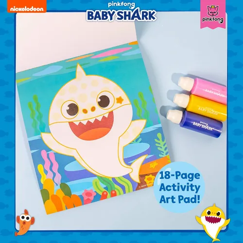 Miniatura 2 de Horizon Group USA Baby Shark Dot - Bloc de arte y marcadores, bloc de pintura de actividades encuadernadas en espiral, dabbers aptos para viajes