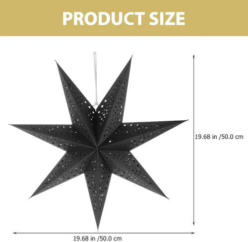 Miniatura 2 de 3 faroles de papel con estrellas de Navidad 3D colgantes de 20 pulgadas para Navidad, carnaval, boda, baile de graduación, decoraciones de fiesta