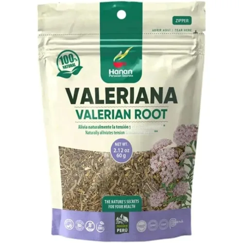 Hanan Té de raíz de valeriana 2.1 oz o 2.12 oz de Te De Valeriana Té de Valeriana Hoja Suelta Valeeriana, Valerain, Valeriana officinalis de Perú