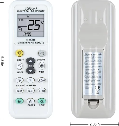 Miniatura 8 de K-1028E Nuevo control remoto universal de CA 1000 en 1 para múltiples marcas Haier, Hitachi, Panasonic, LG, Sharp, Gree, Midea, Bosch, Toshiba