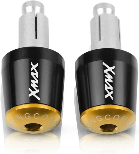 Miniatura 13 de Contrapeso motocicleta 7/8 "0.866 in manillar Grips extremo manillar tapa tapa enchufe para Yamaha Xmax X-MAX 125 250 300 400 XMAX125 XMAX250