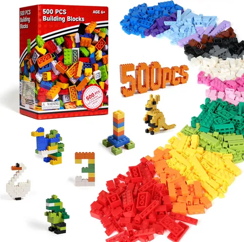 Miniatura 12 de Lekebaby Juego clásico de ladrillos de construcción de 604 piezas para niños, juego creativo, compatible con todas las principales marcas, juguete