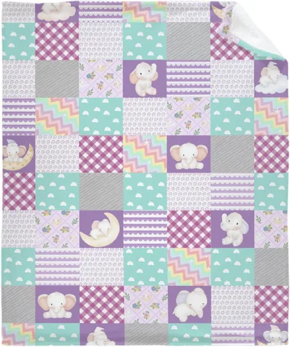 Miniatura 10 de Manta de elefante con globos, manta de franela súper suave y ligera para niños, adultos, adecuada para sofá, cama, campamento, viajes, todas
