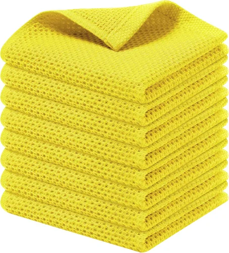 Miniatura 11 de Kitinjoy - Paños de cocina de 100 % algodón, tela de tejido gofrado, paño de limpieza ultrasuave, absorbente y de secado rápido. Gris Oscuro