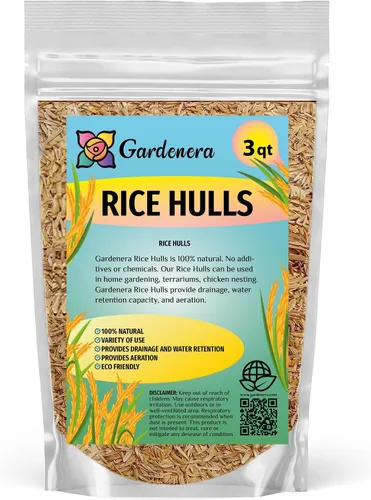Miniatura 9 de Gardenera Cascos de arroz orgánico – Mejora la textura del suelo y la retención de nutrientes – Lo mejor para plantas de casa y ropa de cama