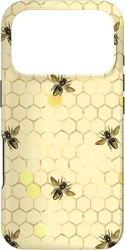 Miniatura 29 de Funda con estampado floral de abeja para iPhone 16 color amarillo miel