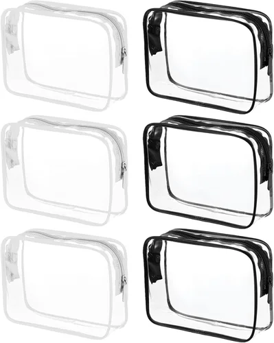 Miniatura 8 de Bolsas de cosméticos transparentes para mujeres y hombres, bolsas de aseo impermeables, bolsas de maquillaje de PVC, estuche organizador