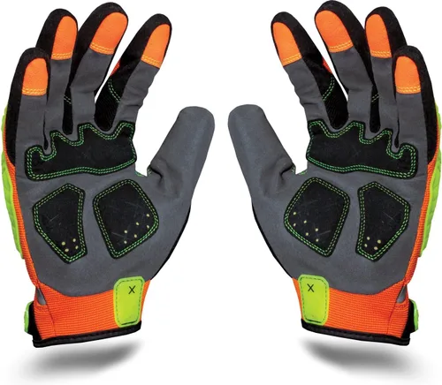 Miniatura 3 de Guantes de trabajo Ironclad para hombre EXO Hi Viz ImpactX, amarillo y naranja de alta visibilidad, X-Large, 1 unidad EE. UU