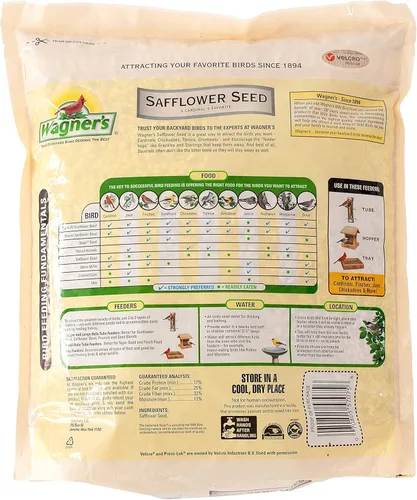 Miniatura 6 de Wagner's 62011 Eastern Regional Blend - Alimento para pájaros silvestres, bolsa de 8 libras y 57075 semillas de cártamo para aves silvestres, bolsa