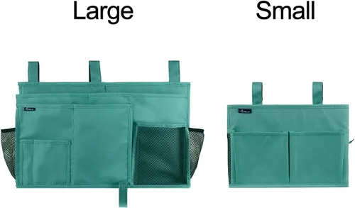 Miniatura 3 de Surblue Caddy Organizador Colgante Bolsa de Almacenamiento para Cabecera para Literas y Camas de Hospital, Verde Azulado, Pequeño R-Teal