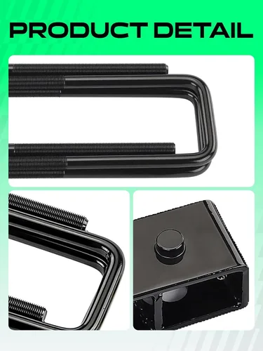 Miniatura 9 de YHTAUTO Kit de elevación de nivelación trasera de 1.5 pulgadas compatible con Ford F-150 2004-2020 RWD/4WD Pernos en U de acero y bloques