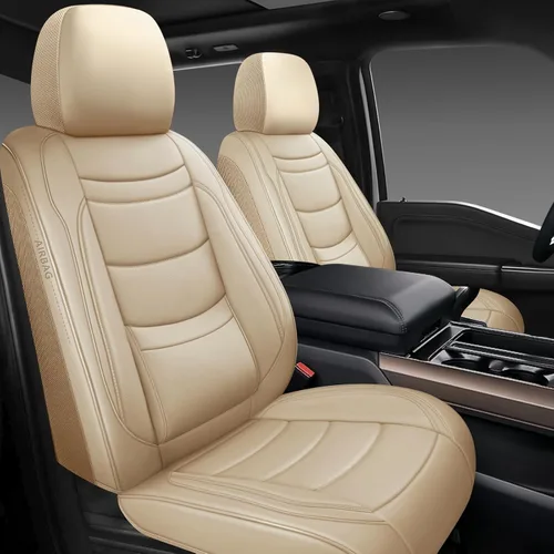 Miniatura 14 de NS YOLO Juego completo de fundas de cuero para asientos de automóvil, ajuste universal para la mayoría de los automóviles, SUV y sedanes, cojines