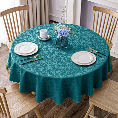 Miniatura 15 de Smiry Mantel cuadrado, mantel de vinilo resistente al agua, lavable, para cocina y comedor (azul bebé, 54 x 54 pulgadas)
