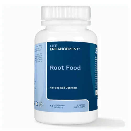 Life Enhancement Root Food - Suplemento optimizador para cabello y uñas para adelgazamiento del cabello - con colágeno VERISOL, biotina RGen,