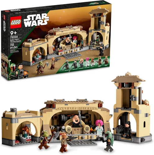 LEGO Star Wars - Habitación del trono de Boba Fett 75326, kit de construcción para niños de 9 años en adelante, con un modelo de palacio construible