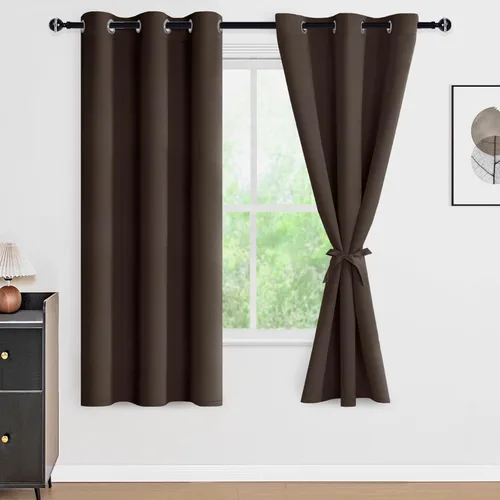 Miniatura 85 de DWCN Cortinas 100% opacas de 84 pulgadas de largo para dormitorio con forro negro, paneles de cortina de ventana de doble capa con aislamiento Azul