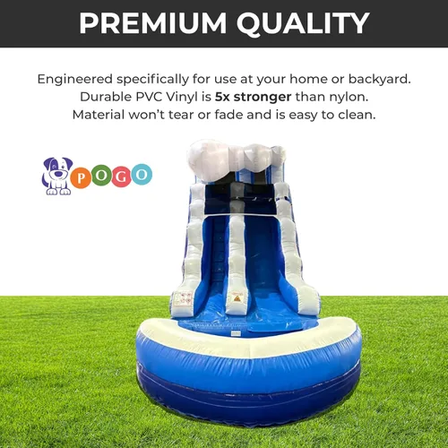 Miniatura 2 de Crossover Tobogán acuático inflable para niños con piscina extraíble, 25.5 x 9 x 15 pies, tobogán acuático de fiesta en el patio trasero, incluye