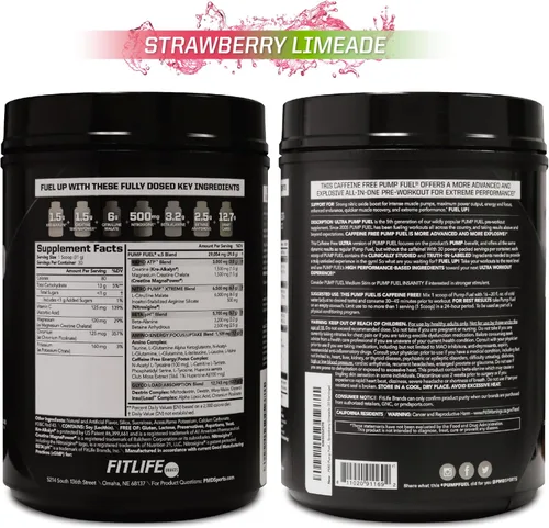 Miniatura 11 de PMD Sports Pump Fuel Ultra Sin Cafeína - Polvo Premium de Preentrenamiento y Bomba Muscular, Mayor Enfoque, Resistencia y Recuperación, Creatina Sin