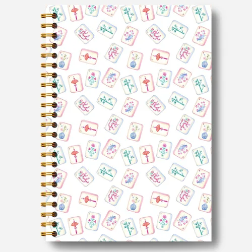 Miniatura 9 de Mahjong Friendship Notebook, Mahjong Gifts for Women Journal, Gifts for Mahjong Players Journal, Mahjong Hardcover Spiral Notebooks 5.5x8.3 Inch