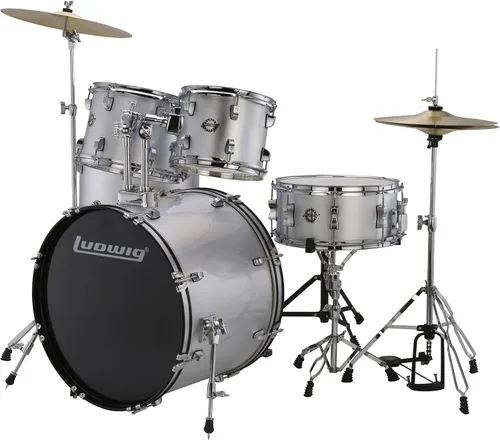 Ludwig Accent Series Drive Drum Set (lámina plateada)
