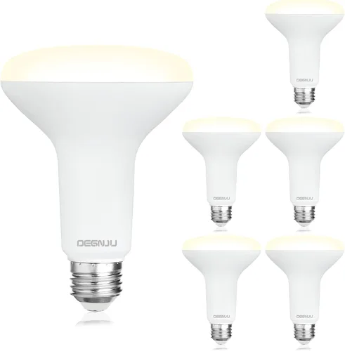 Miniatura 13 de DEGNJU Bombilla LED BR30, Luces de Inundación Regulables para Interiores CRI80 7W Equivalente a 65W 2700K Blanco Suave 650 Lúmenes, 15000 Horas