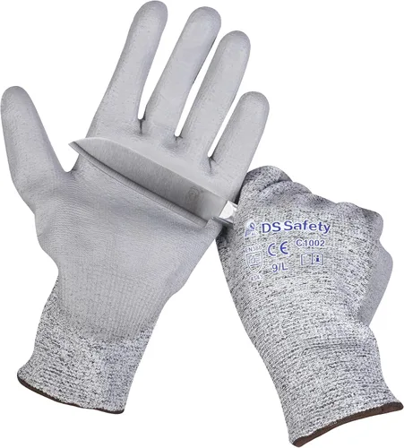 Miniatura 8 de Guantes resistentes a los cortes con extremadamente ligeros y finos guantes de metal de alambre de nivel 5 para trabajo refinado, 12 pares