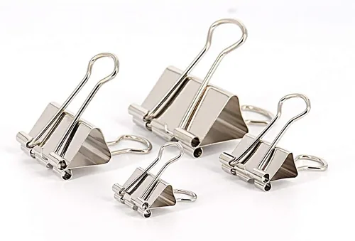 Miniatura 4 de Juego de clips de papel para carpeta, varios tamaños (Mini, pequeño, mediano, grande) para oficina, escuela y suministros para el hogar (plateado)
