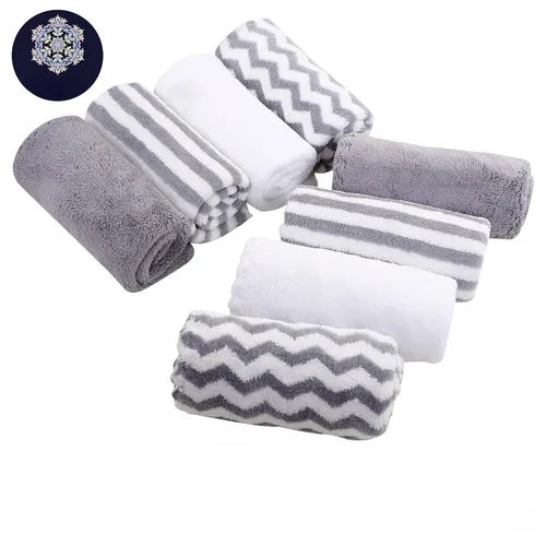 Miniatura 25 de Paquete de 8 paños para eructos súper suaves para bebé, paños para bebé, ultra absorbentes, grandes, para recién nacidos, para niños y niñas, trapos