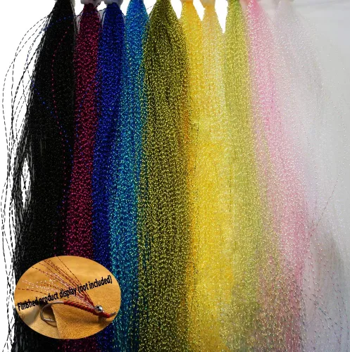 GREATFISHING 230 hebras de 10 mejores colores/set de destello de cristal destellante Flashabou oropels línea de pesca con mosca gancho señuelo flash